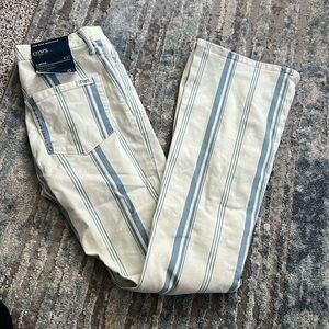 Chaps Blue and Cream Striped Boot Cut Jeans